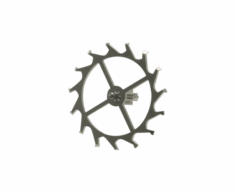 Escape wheel, a component of a mechanical watch movement